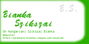 bianka szikszai business card